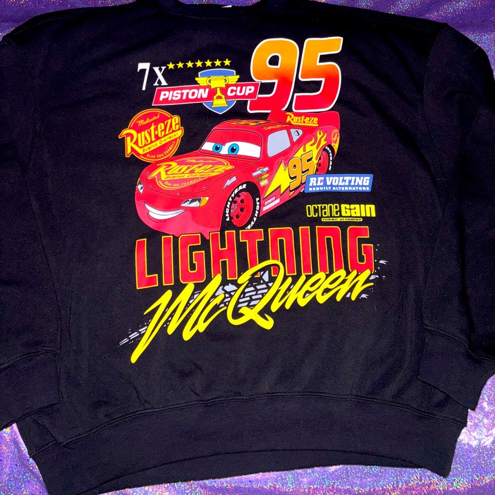 Disney Lightning Mcqueen Pull Over Sweatshirt - image 1